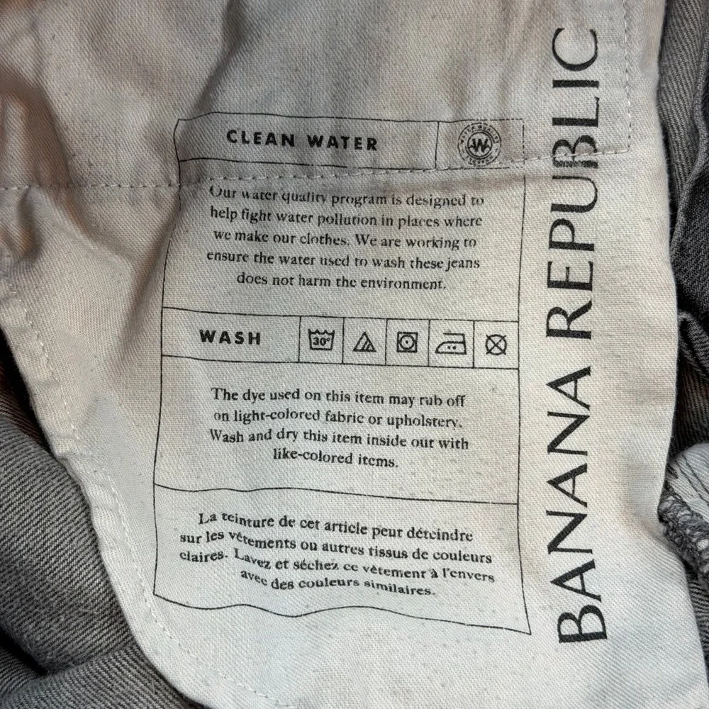Banana Republic Heritage Jean Men 32 Grey Good Tapered Rinse S/373373-00 Fall 18